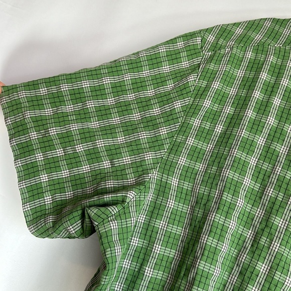 Columbia Green Checkered Button Down Short Sleeve Shirt XL - Picture 2 of 6